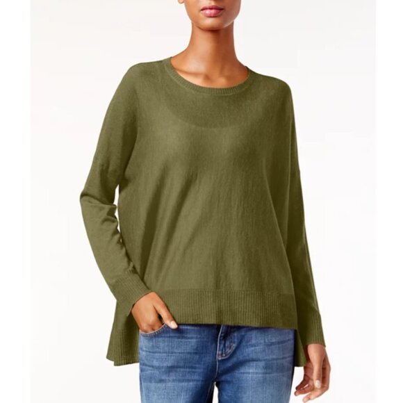 Eileen Fisher EUC Size XS High-Low Boxy Sweater in Charcoal Gray - Picture 1 of 8